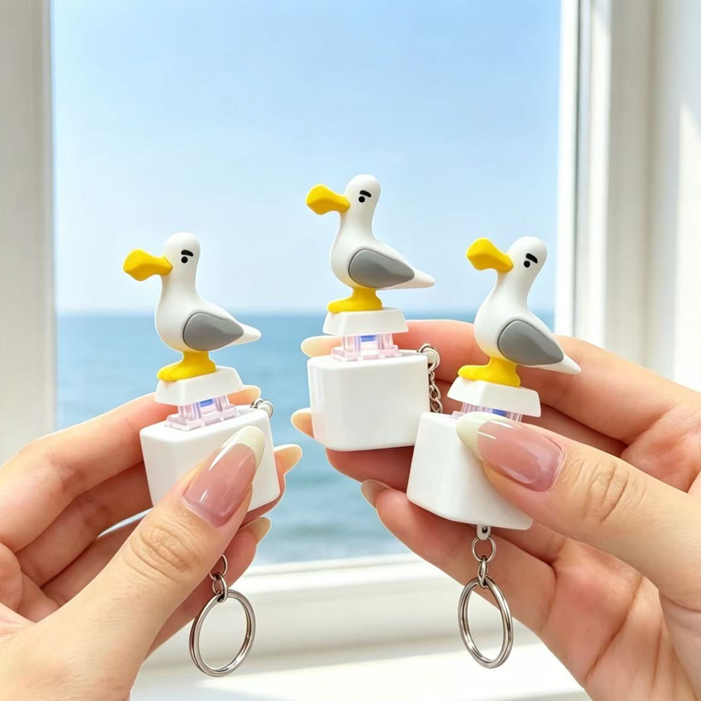 Electronics Gadgets Wholesale - Mine Seagull Keycap Keychain Luminous Sounding