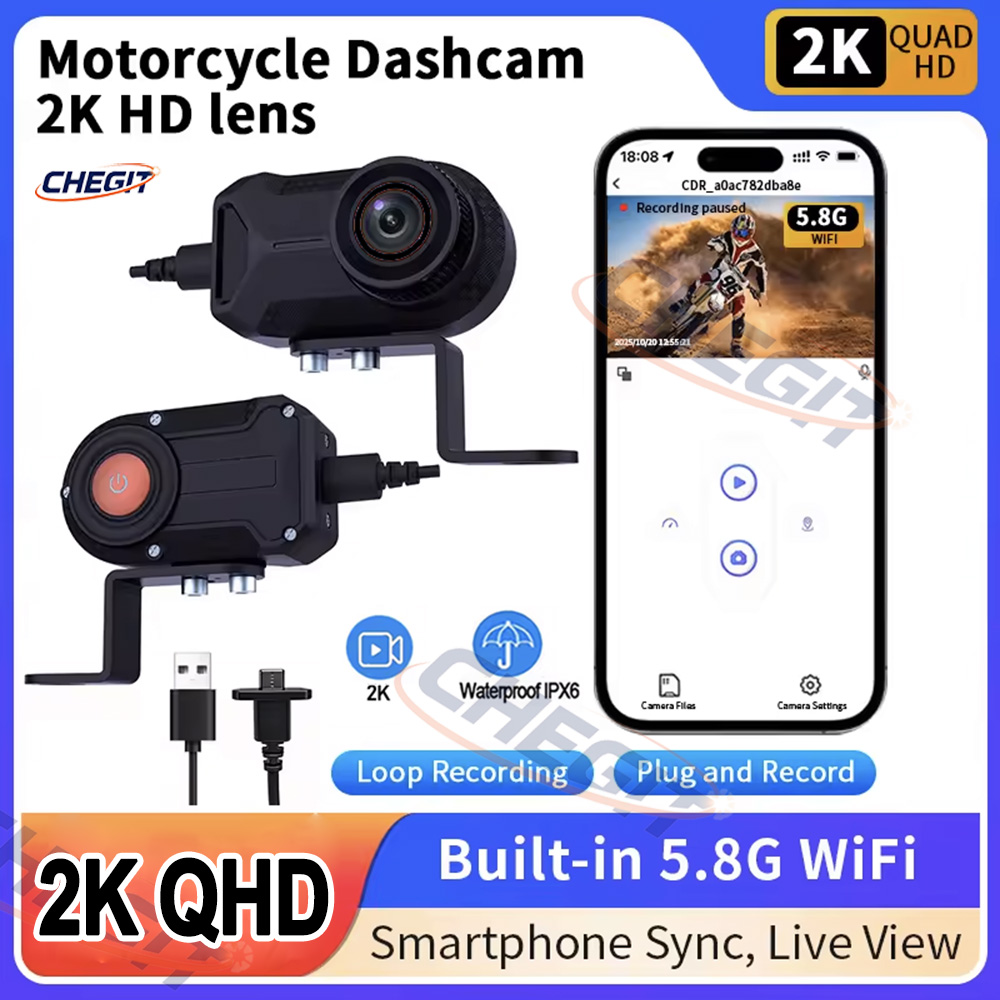Motorcycle DVR 2K HD WiFi With - Compact Camera Mirrorless 评论和价格