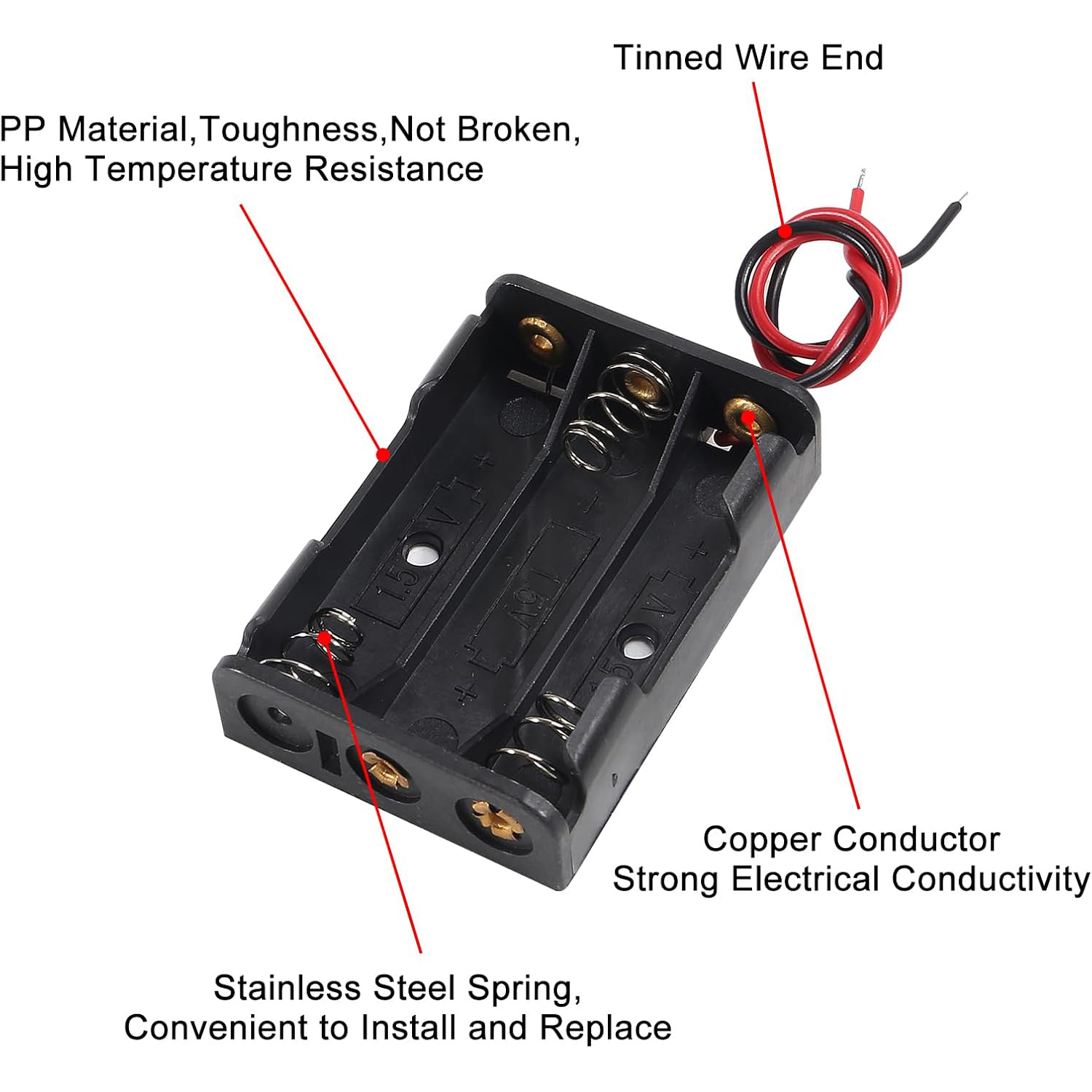 10pcs AAA Battery Holder 3X 1. - Unique Electronics Gadgets 评论和价格